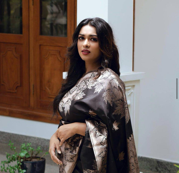 Soft Lichi Silk Saree | Rich Jacquard Work